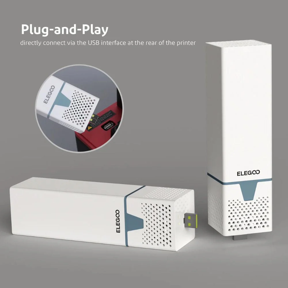 ELEGOO - Kit de 2 mini filtres purificateurs d'air avec port USB - Image 3