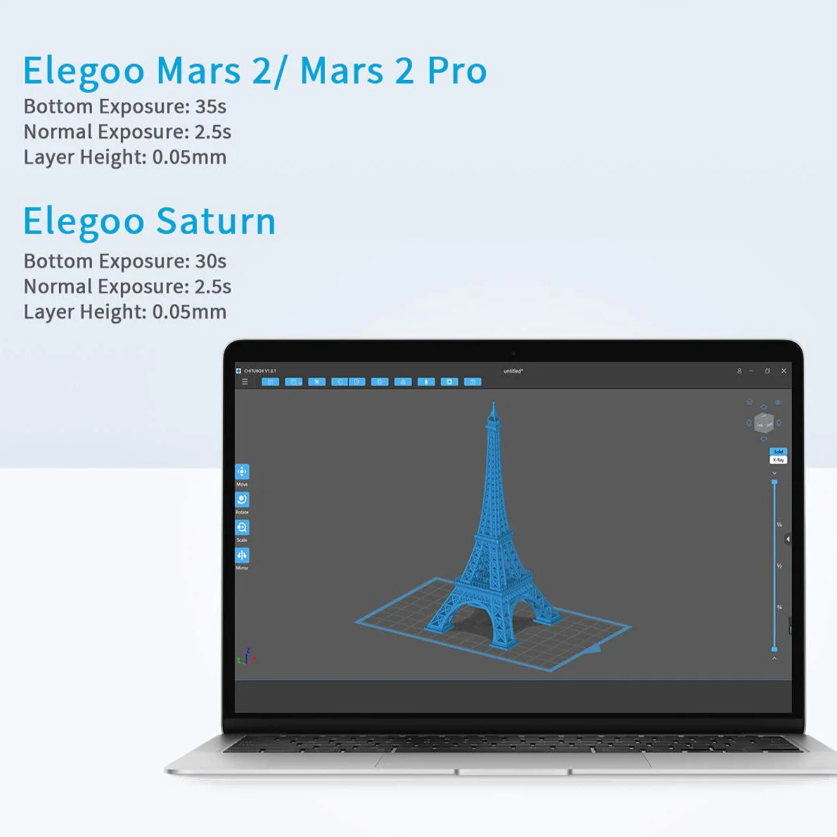ELEGOO - Résine UV Standard - Bleu Clair (Clear Blue) - 1 kg - Image 4