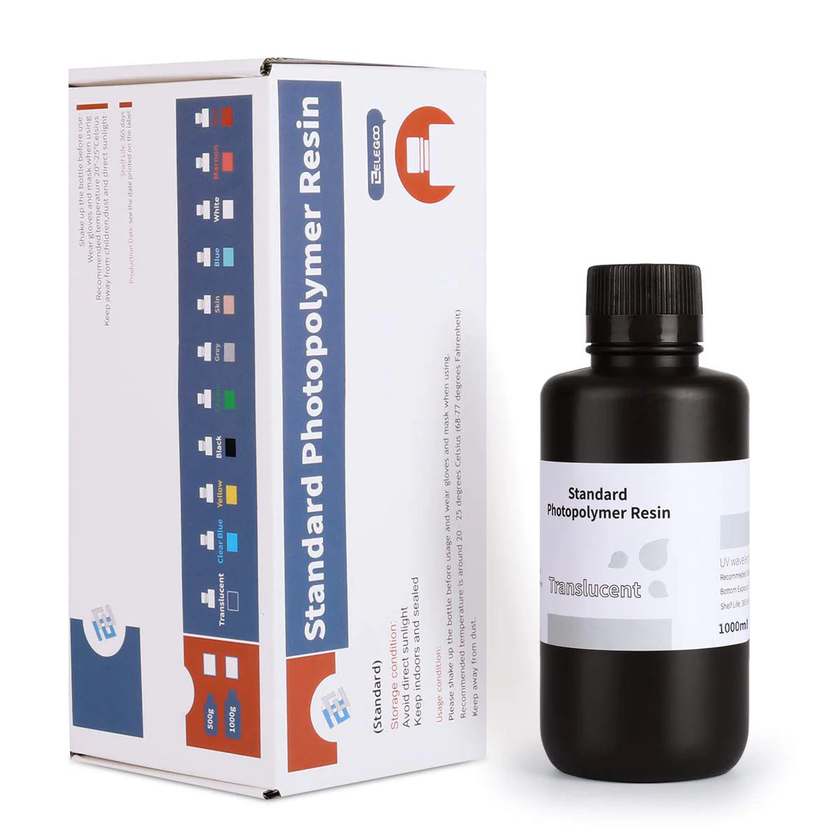 ELEGOO - Résine UV Standard - Translucide (Translucent) - 1 kg - Image 2
